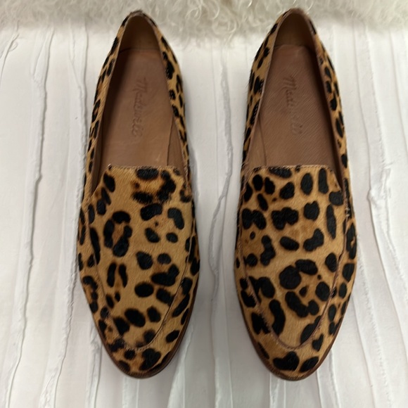 Madewell Calf Hair Leopard Loafers Size 8 - Picture 2 of 5